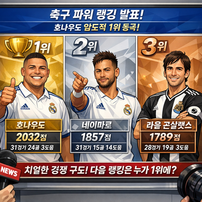 호나우두 선수 파워랭킹 1위 등극레알 마드리드 호나